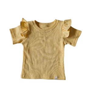 Shirt - Ruffel Rib geel
