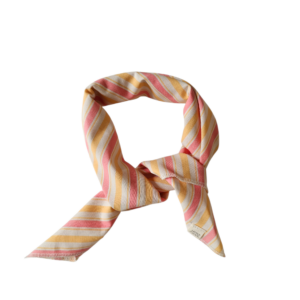 sjaaltje brede streep roze geel