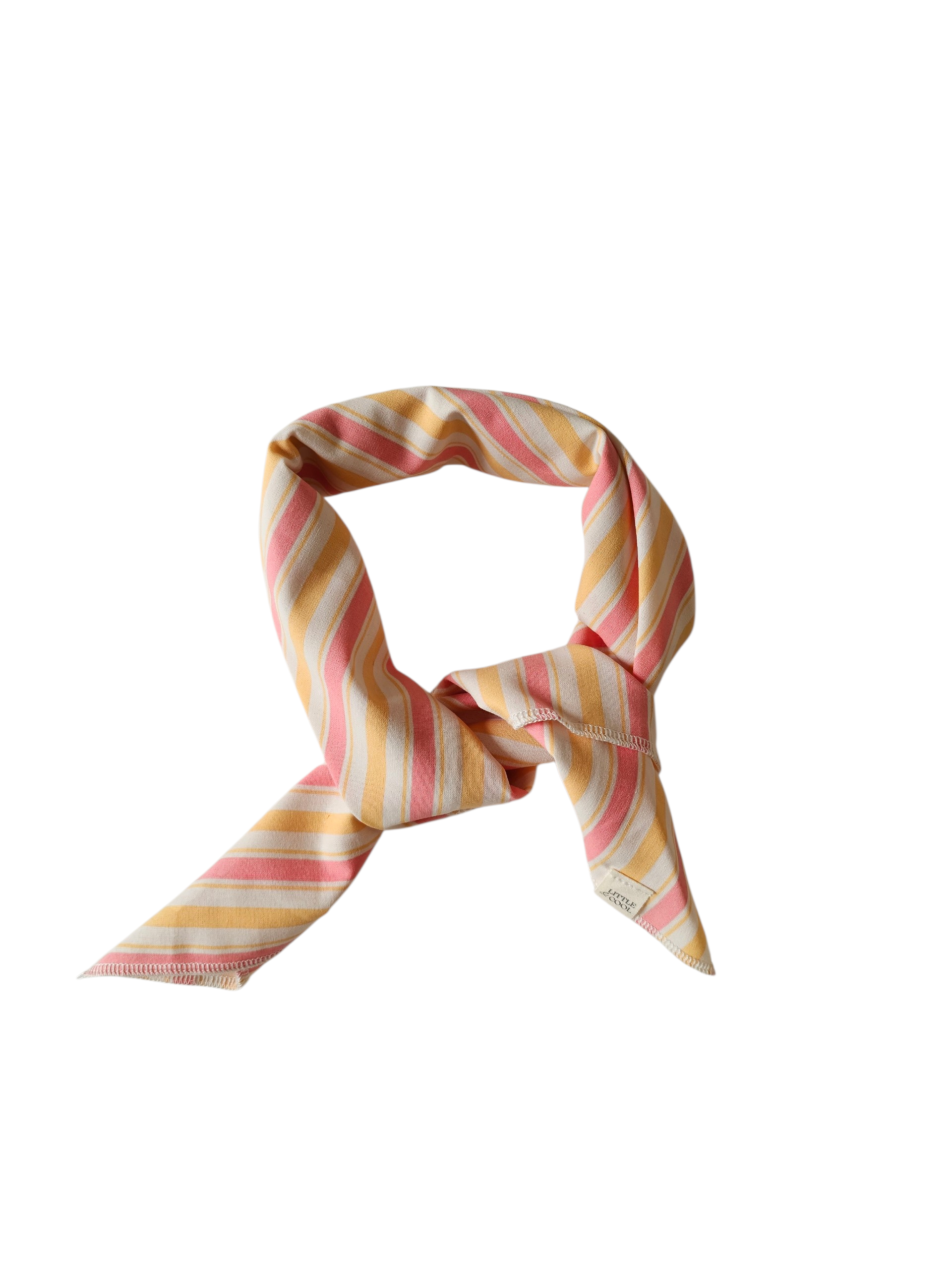 sjaaltje brede streep roze geel