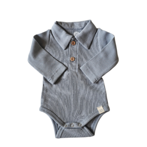 Romper - Polo rib staalblauw