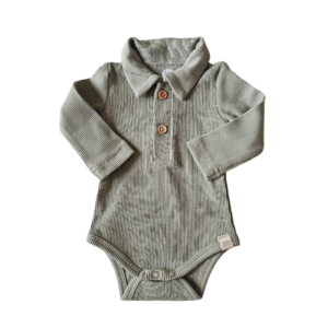 Romper - Polo rib dusty mint