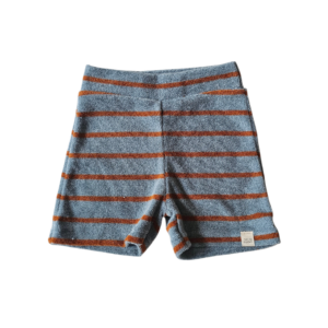 Korte broek - streepjes oranje badstof