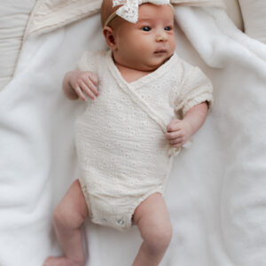 Romper - broderie mini beige