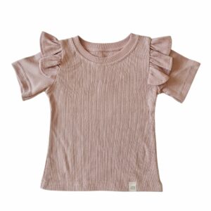 Shirt - Ruffel Rib nude roze