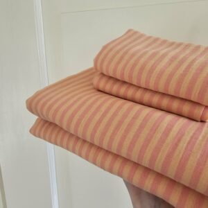 Swaddle -streepjes roze en geel smal en breed