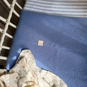 Wieg-/ledikantdeken Wol blauw