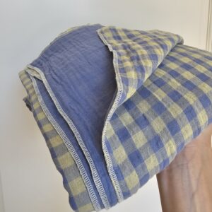 XL Beach Swaddle - ruitje Geel blauw