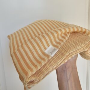 XL Beach Swaddle - Geel streep breed en smal