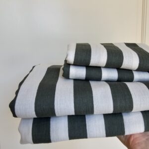 Swaddle - brede streep groen ecru