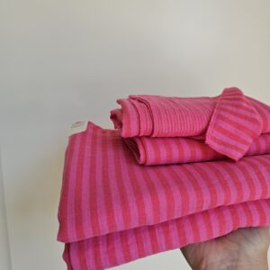 Swaddle - streep breed en smal fel roze