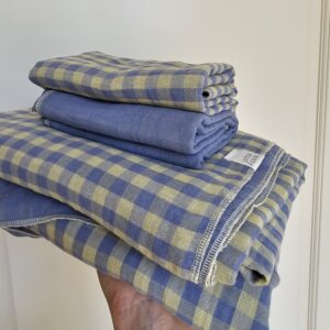 Swaddle - ruit blauw geel