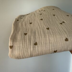 XL Beach Swaddle - hartjes beige