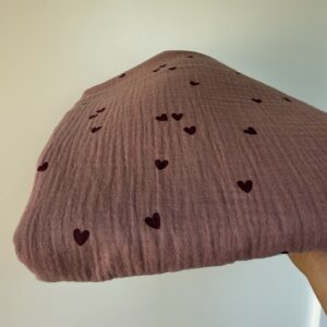 XL Beach Swaddle - hartjes mauve