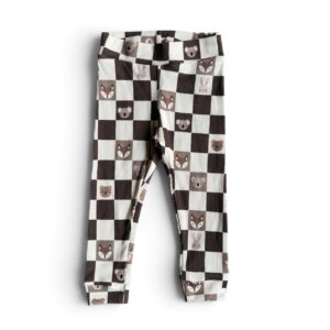 Skinny legging - blokjes bruin