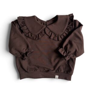 Sweater Roesel kraag donker bruin