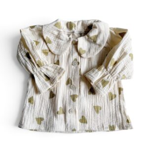 Blouse hartjes goud