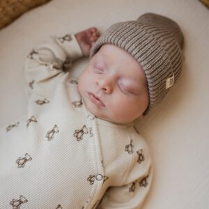 Little and Cool Merino wol beanie taupe