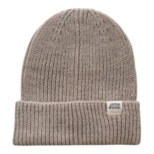 Little and Cool Merino wol beanie beige