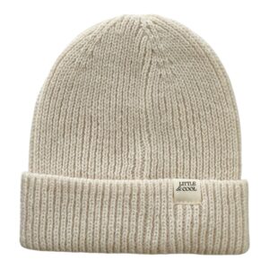 Little and Cool Merino wol beanie ecru