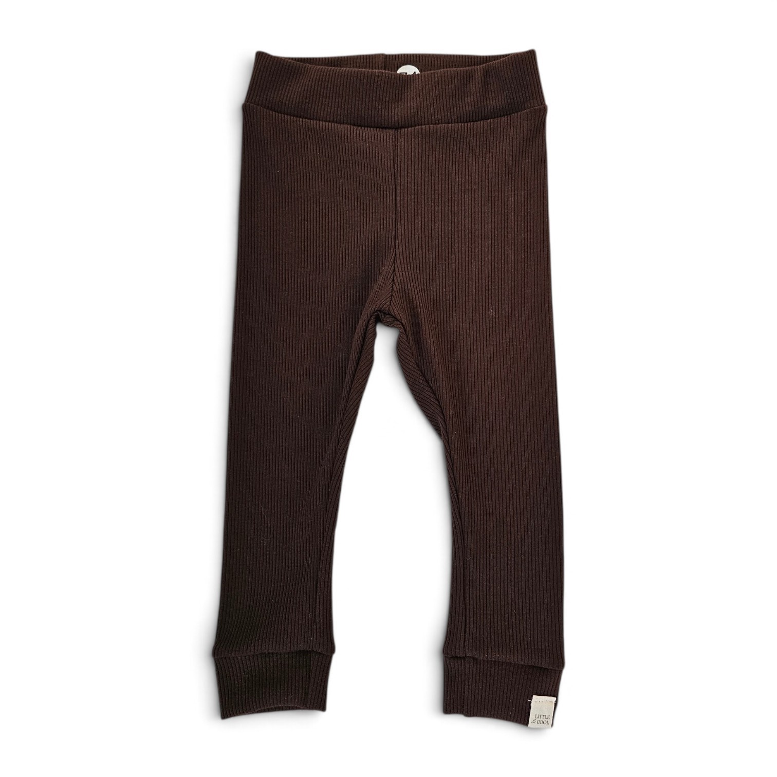 Skinny legging - rib donker bruin